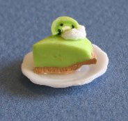 Dollhouse Miniature Pie, Kiwi, Slice